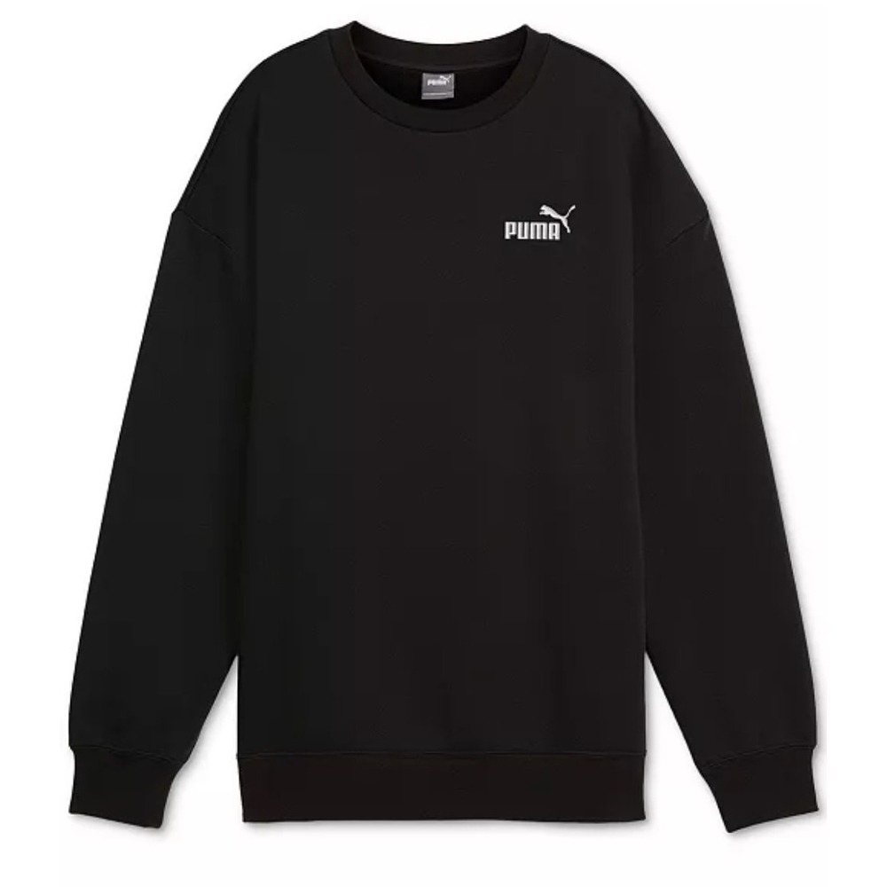 NWT Puma Women's Essentials Small Logo Crew Neck Sweatshirt Black Size Small